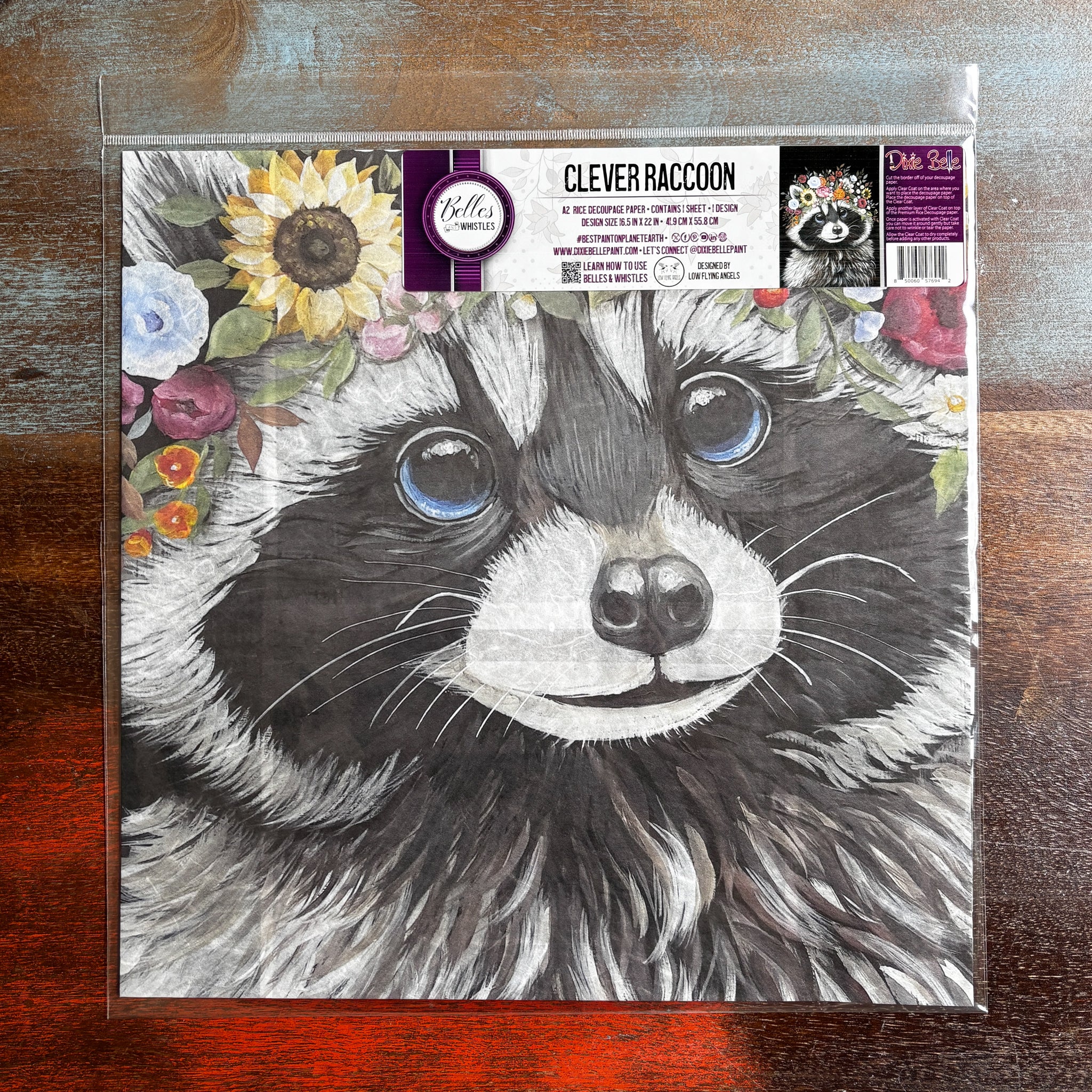 Belles & Whistles - Clever Raccoon Decoupage Paper (A2 Size) - Image 5