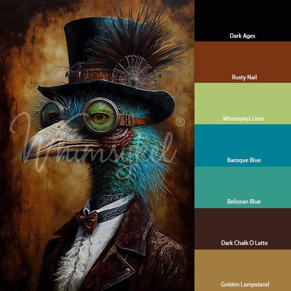 Whimsykel - Cogsworth Ostrich Decoupage Paper (2 Sizes) - Image 5