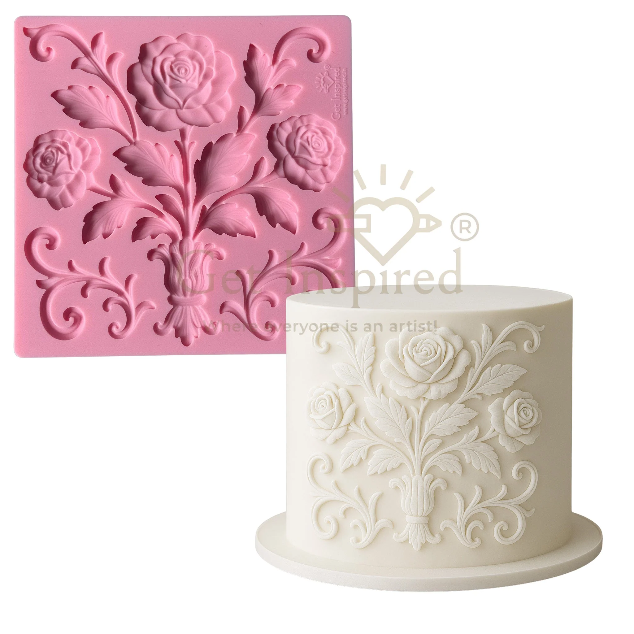 Dadarkar Art - Regal Rose Bouquet Silicone Mold - Image 4