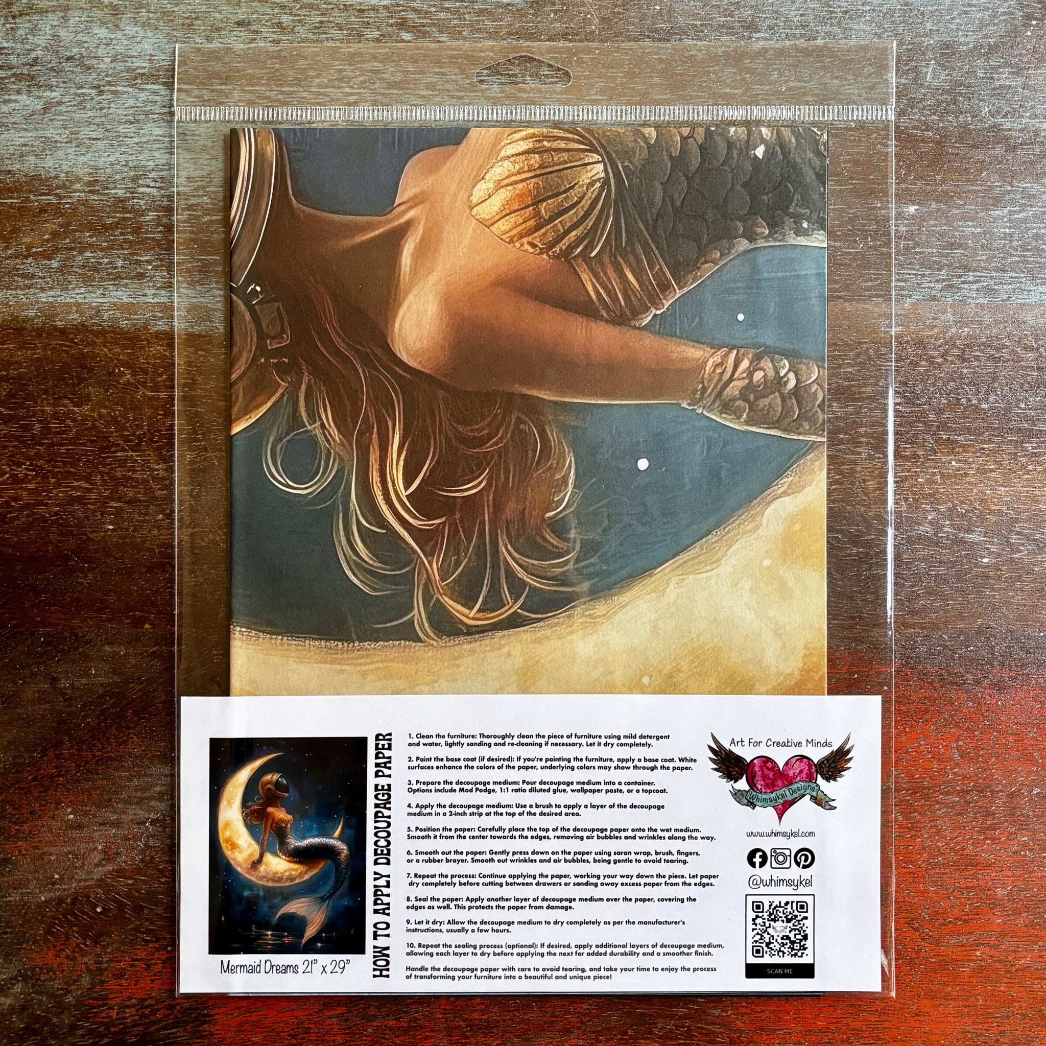 Whimsykel - Mermaid Dreams Decoupage Paper (21x29 Size) - Image 4