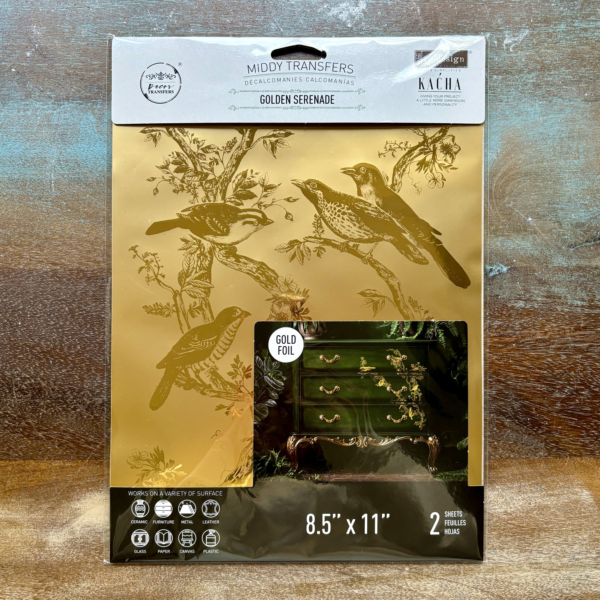 ReDesign with Prima - Golden Serenade by KACHA Gold Foil Furniture Transfers (2 Sheets, 8.5x11 Each) - Image 4