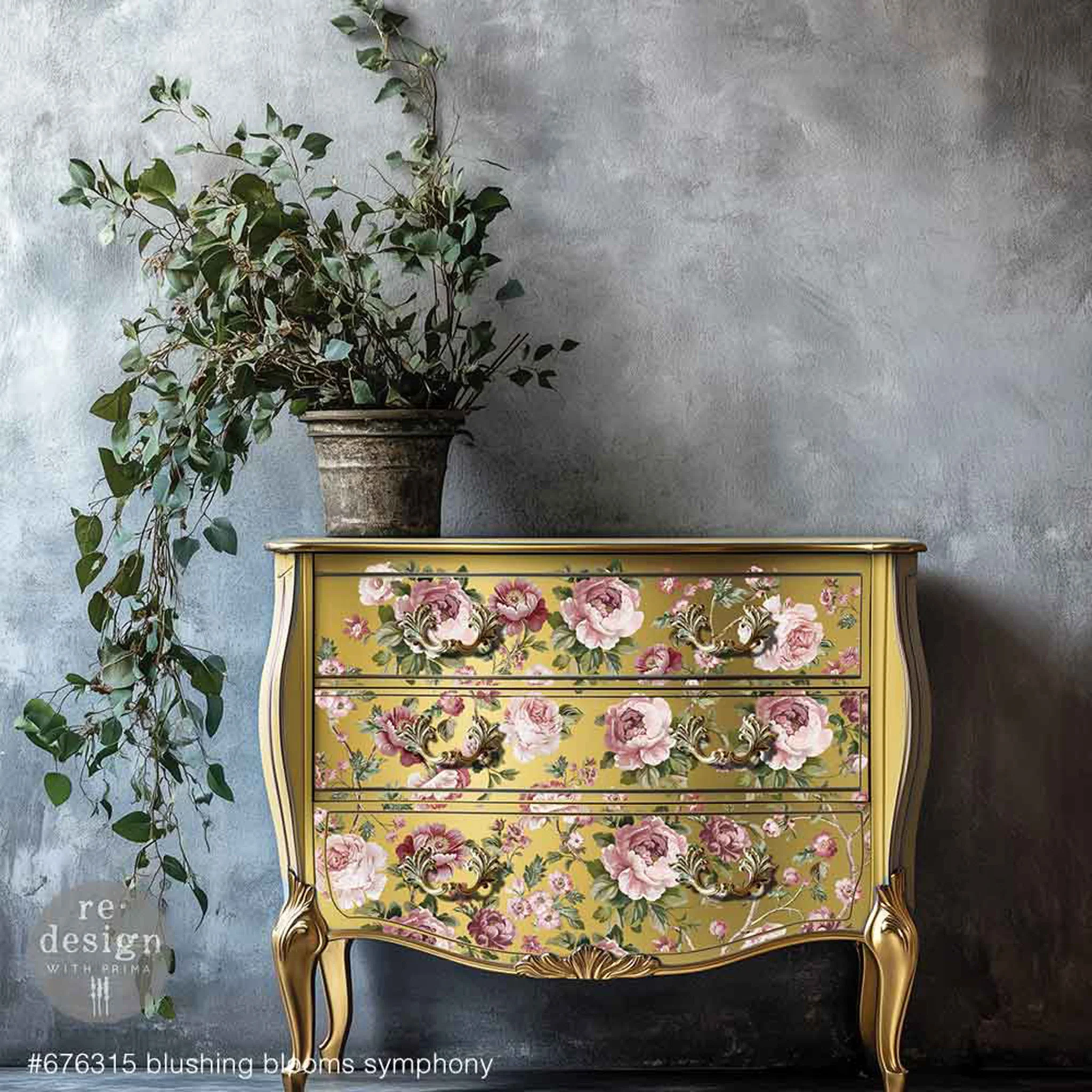 ReDesign with Prima - Blushing Blooms Symphony by KACHA Furniture Transfer (35x24) - Image 3