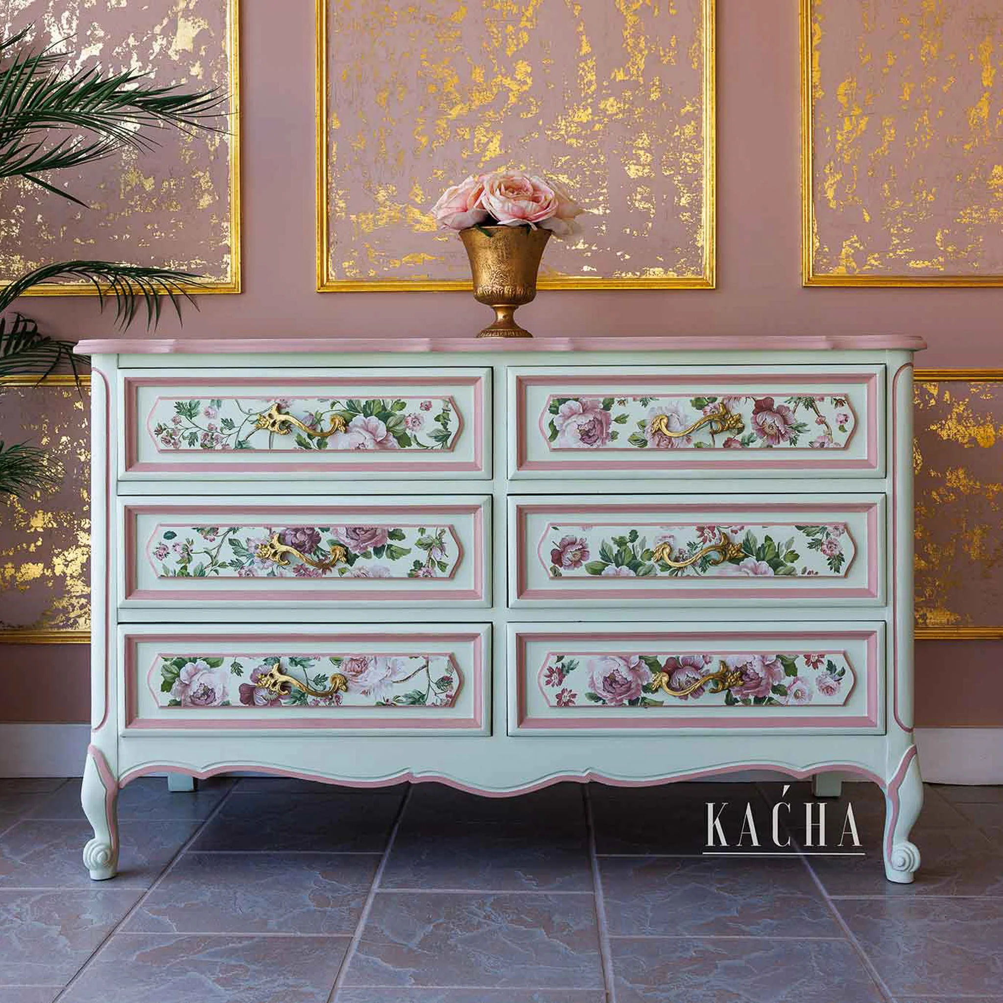 ReDesign with Prima - Blushing Blooms Symphony by KACHA Furniture Transfer (35x24) - Image 7
