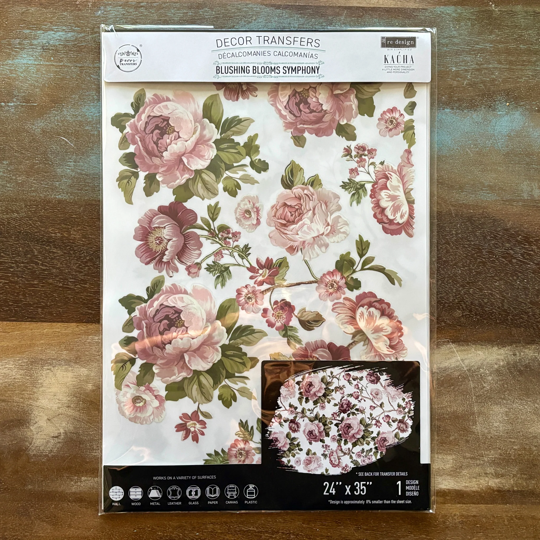 ReDesign with Prima - Blushing Blooms Symphony by KACHA Furniture Transfer (35x24) - Image 9