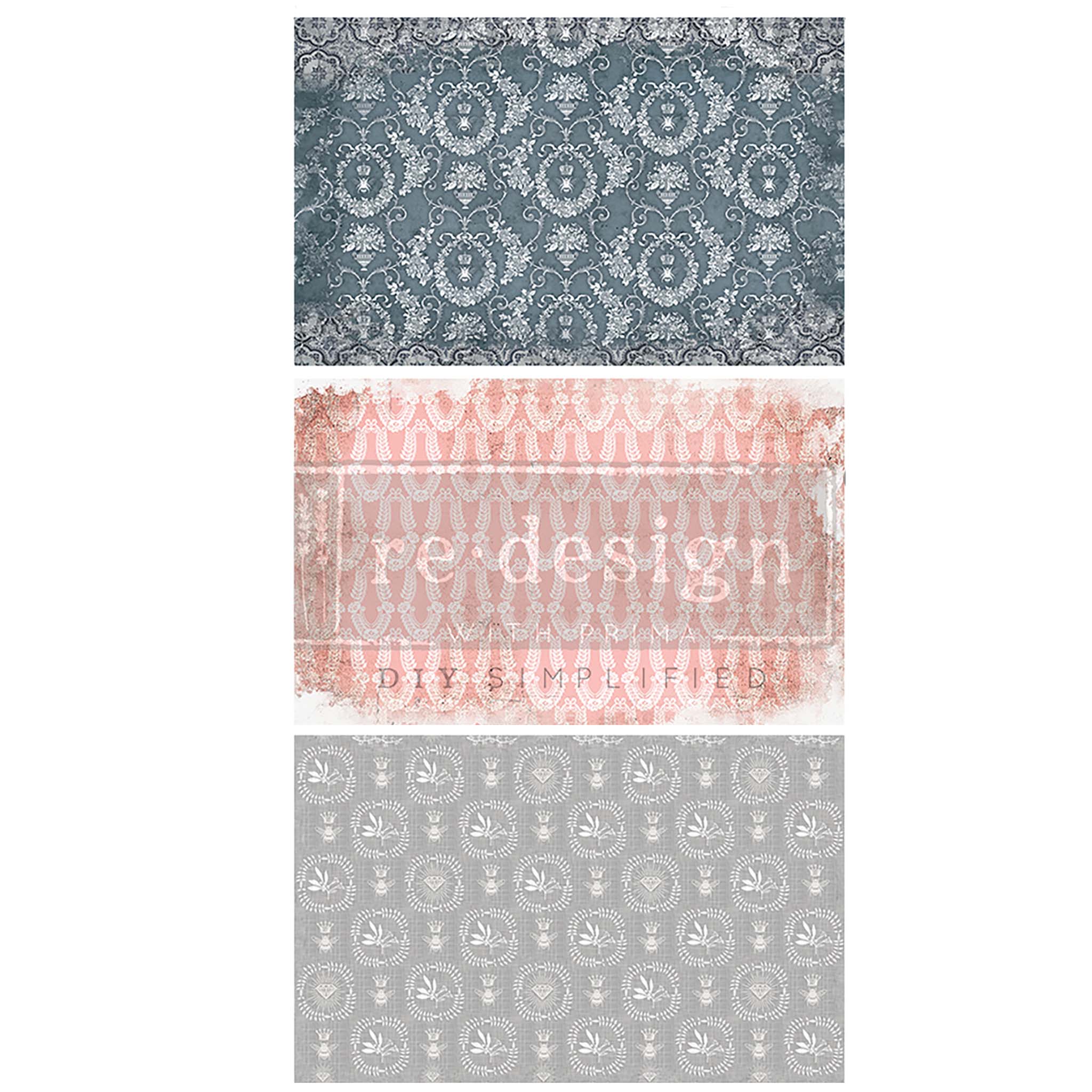 ReDesign with Prima - Delicate Charm Decoupage Papers (3 Sheets, 19.5x30 Each) - Image 5