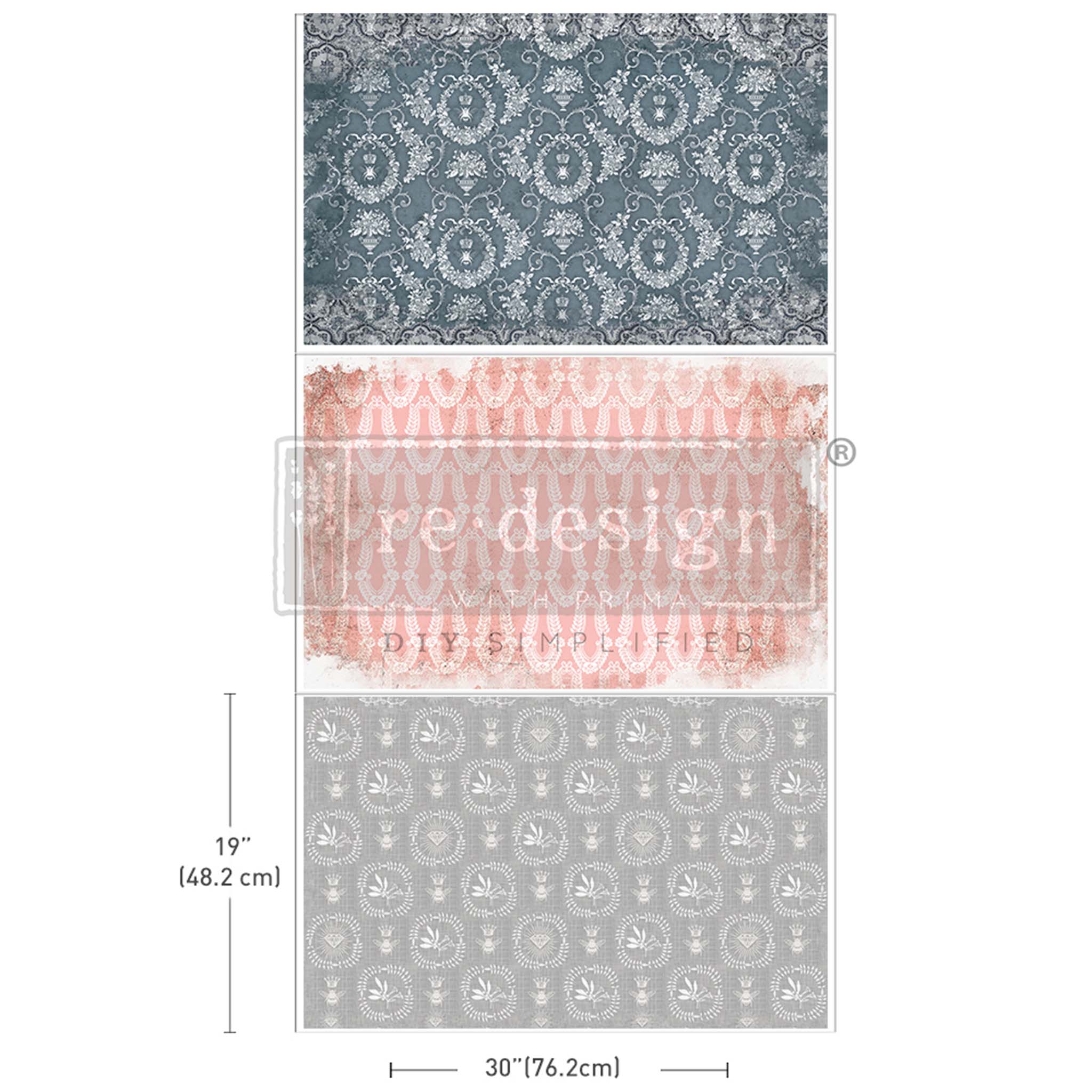 ReDesign with Prima - Delicate Charm Decoupage Papers (3 Sheets, 19.5x30 Each) - Image 6