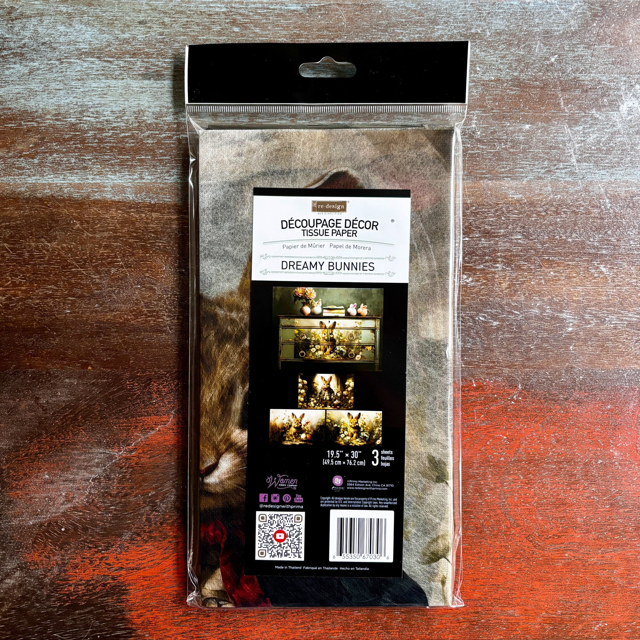 ReDesign with Prima - Dreamy Bunnies Decoupage Papers (3 Sheets, 19.5x30 Each) - Image 7