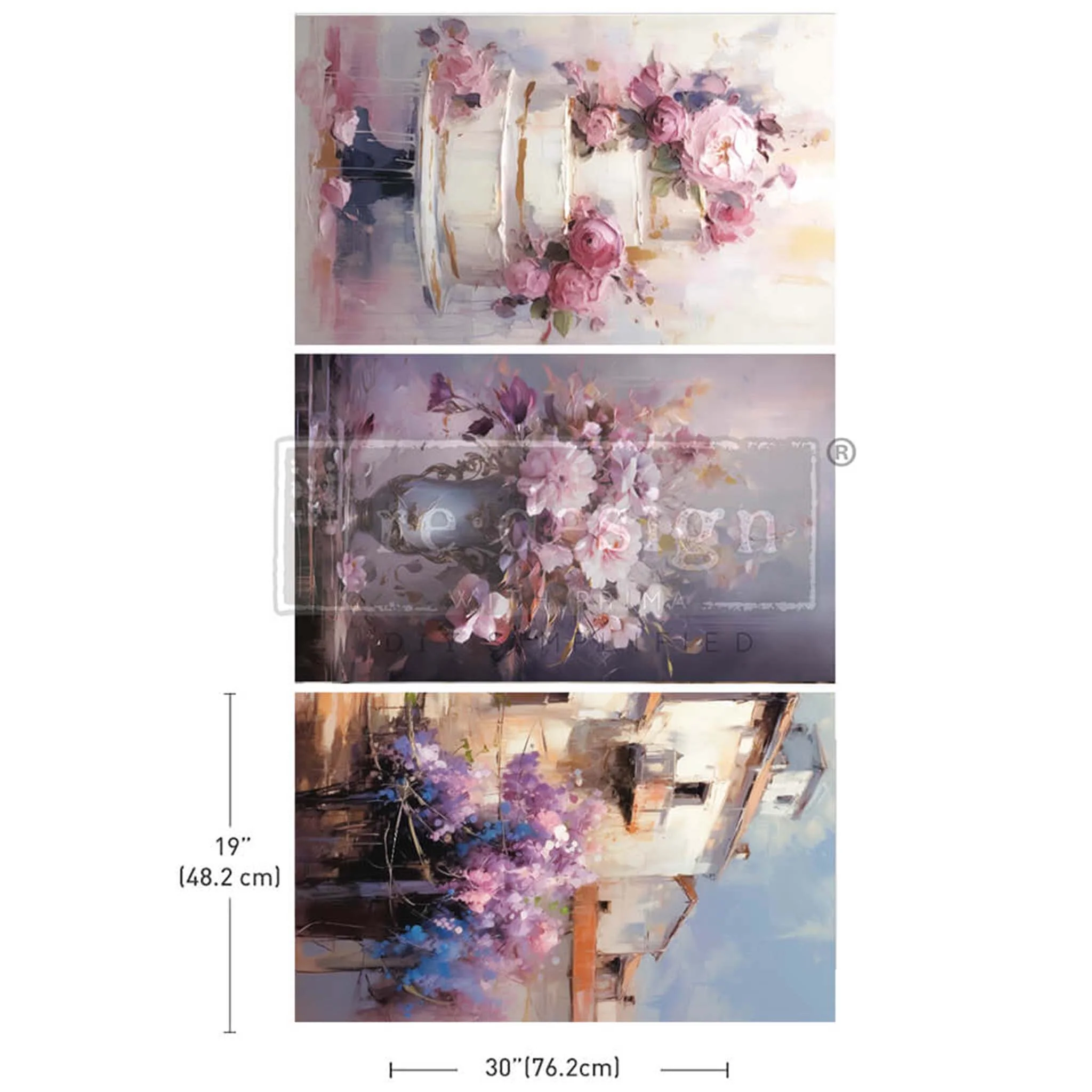 ReDesign with Prima - Lilac Lush Celebration Decoupage Papers (3 Sheets, 19.5x30 Each) - Image 3
