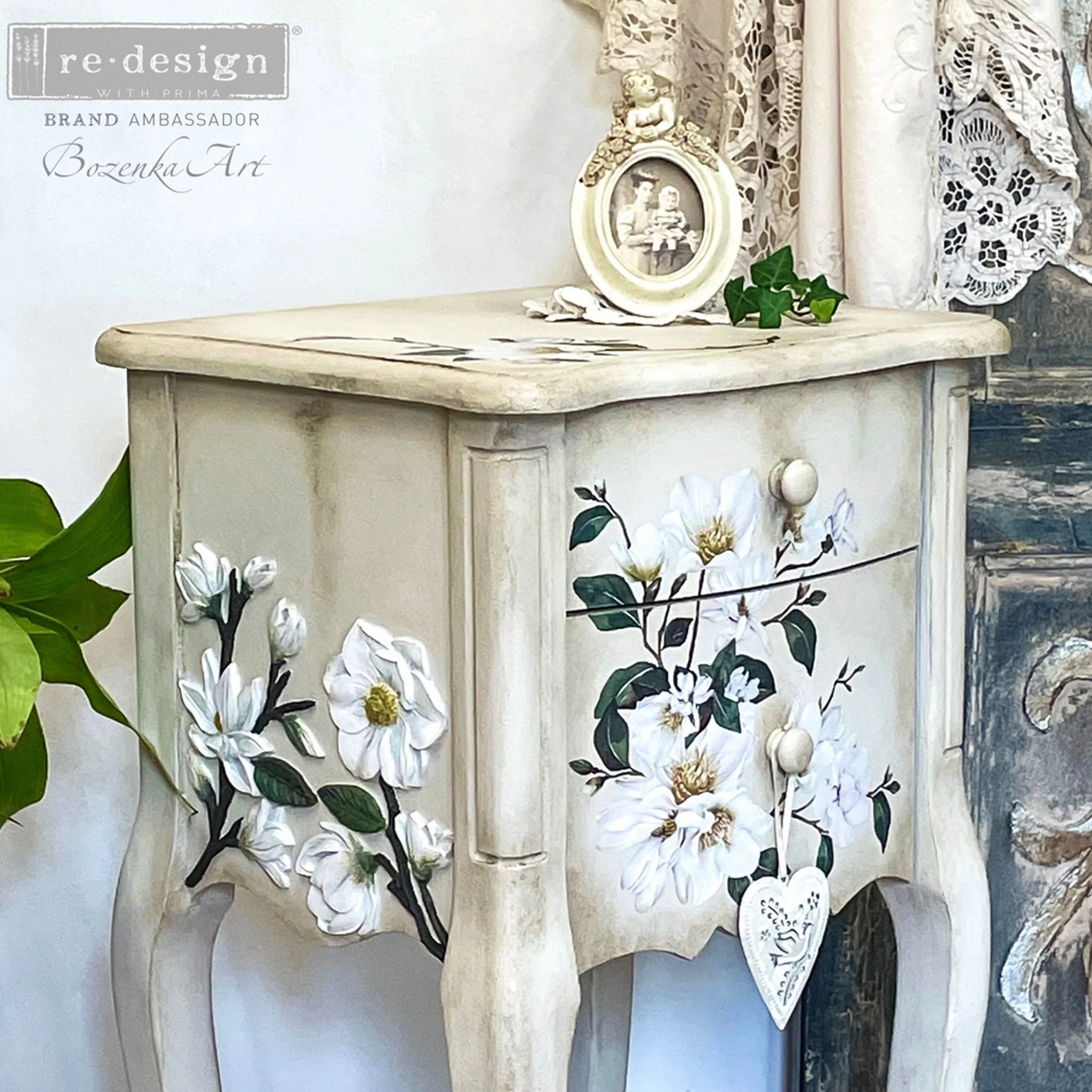 ReDesign with Prima - White Magnolia Furniture Transfers (3 Sheets, 6x12 Each) - Image 13