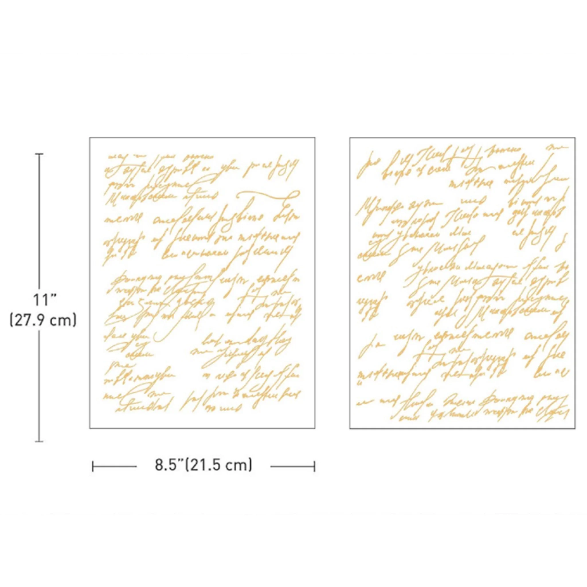 ReDesign with Prima - Shimmering Script by KACHA Gold Foil Furniture Transfers (2 Sheets, 8.5x11 Each) - Image 4
