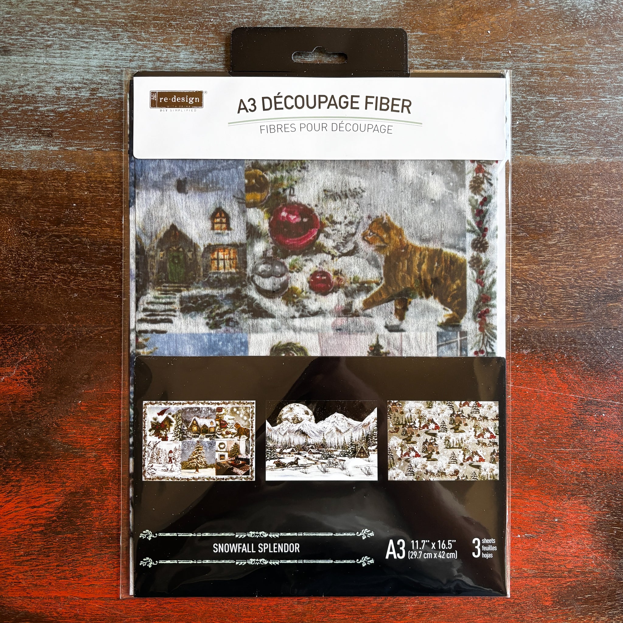 ReDesign with Prima - Snowfall Splendor Decoupage Papers (3 Sheets, A3 Each) - Image 7