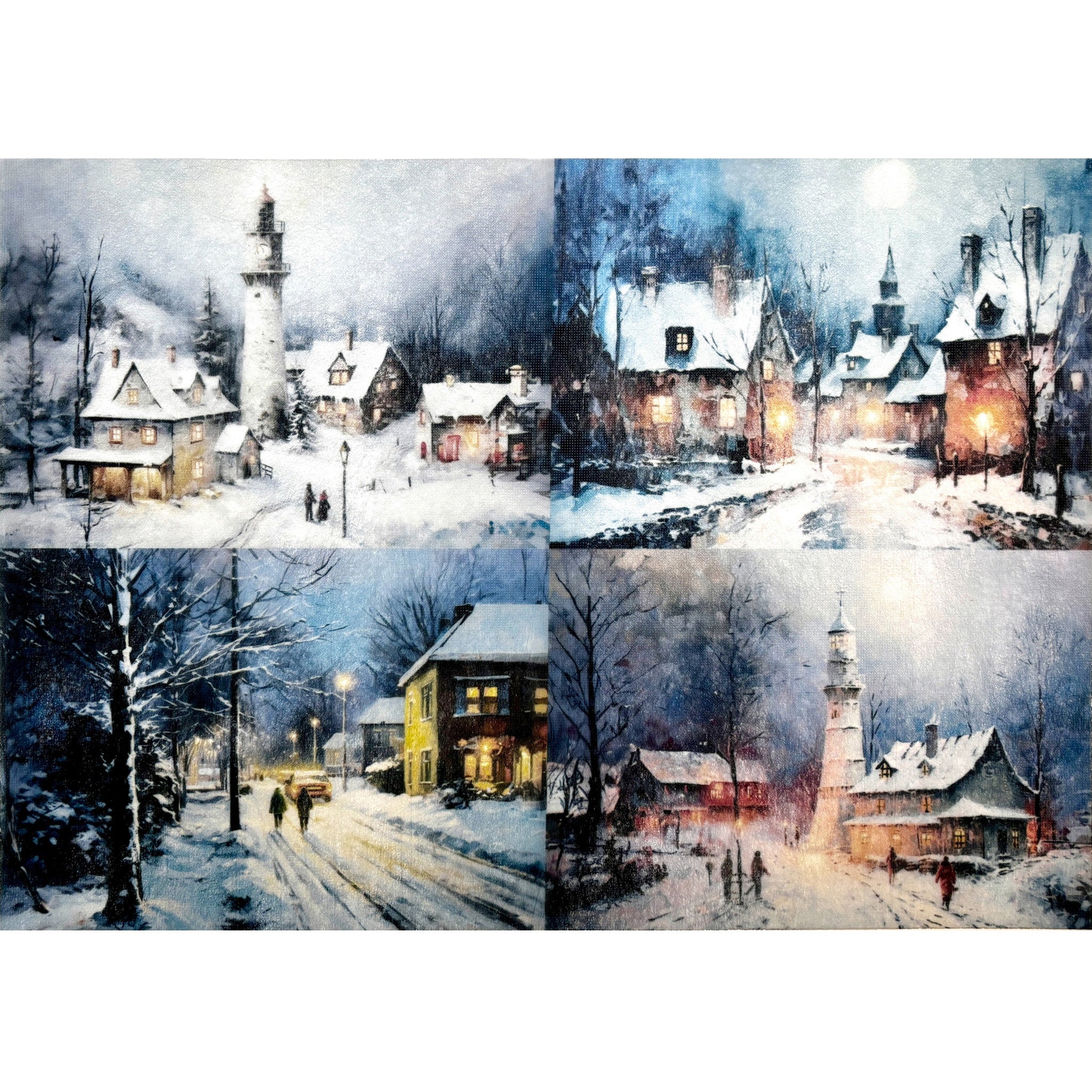 ReDesign with Prima - Snowy Twilight Decoupage Papers (3 Sheets, A3 Each) - Image 4