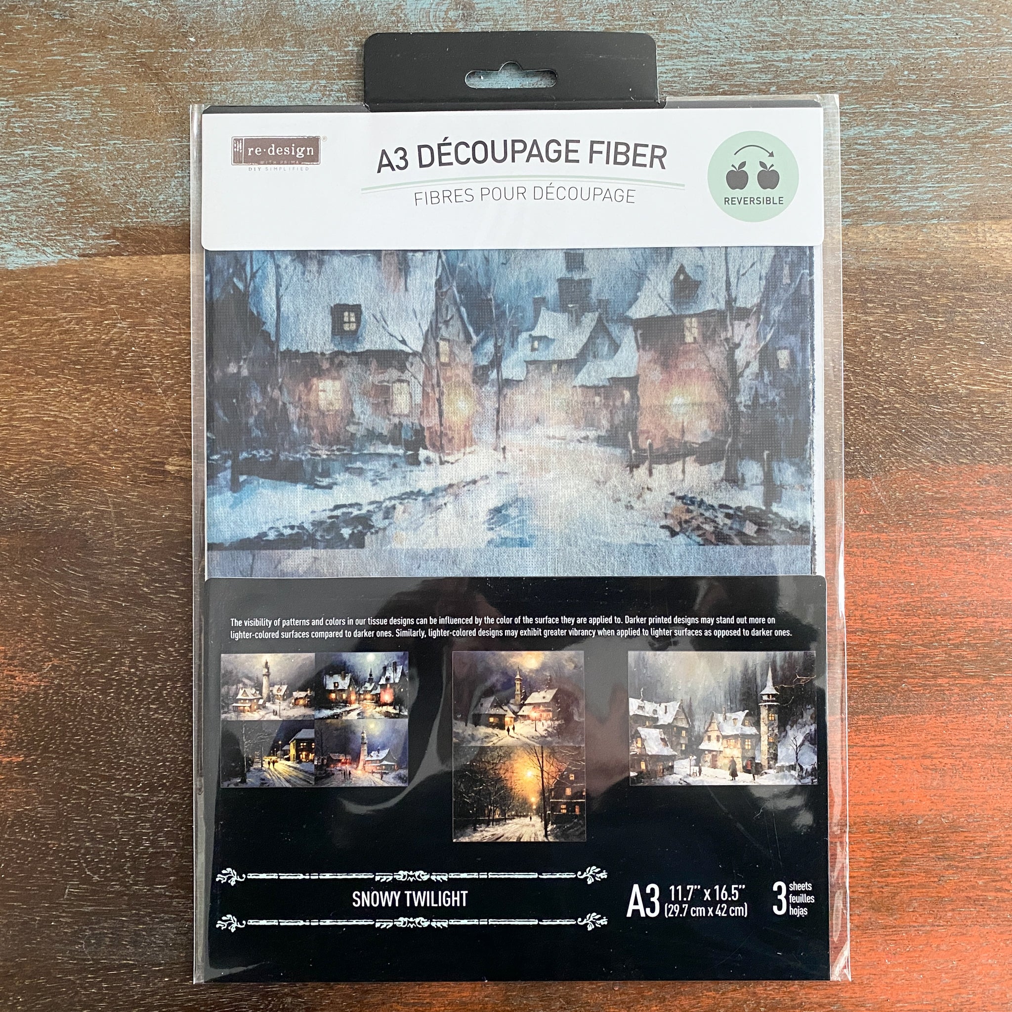 ReDesign with Prima - Snowy Twilight Decoupage Papers (3 Sheets, A3 Each) - Image 7