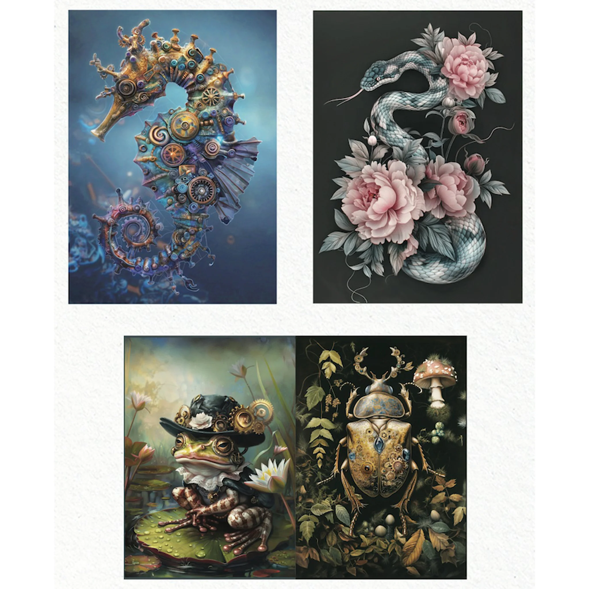 ReDesign with Prima Exclusive - Steampunk Wilderness Decoupage Papers (3 Sheets, A3 Each) - Image 5