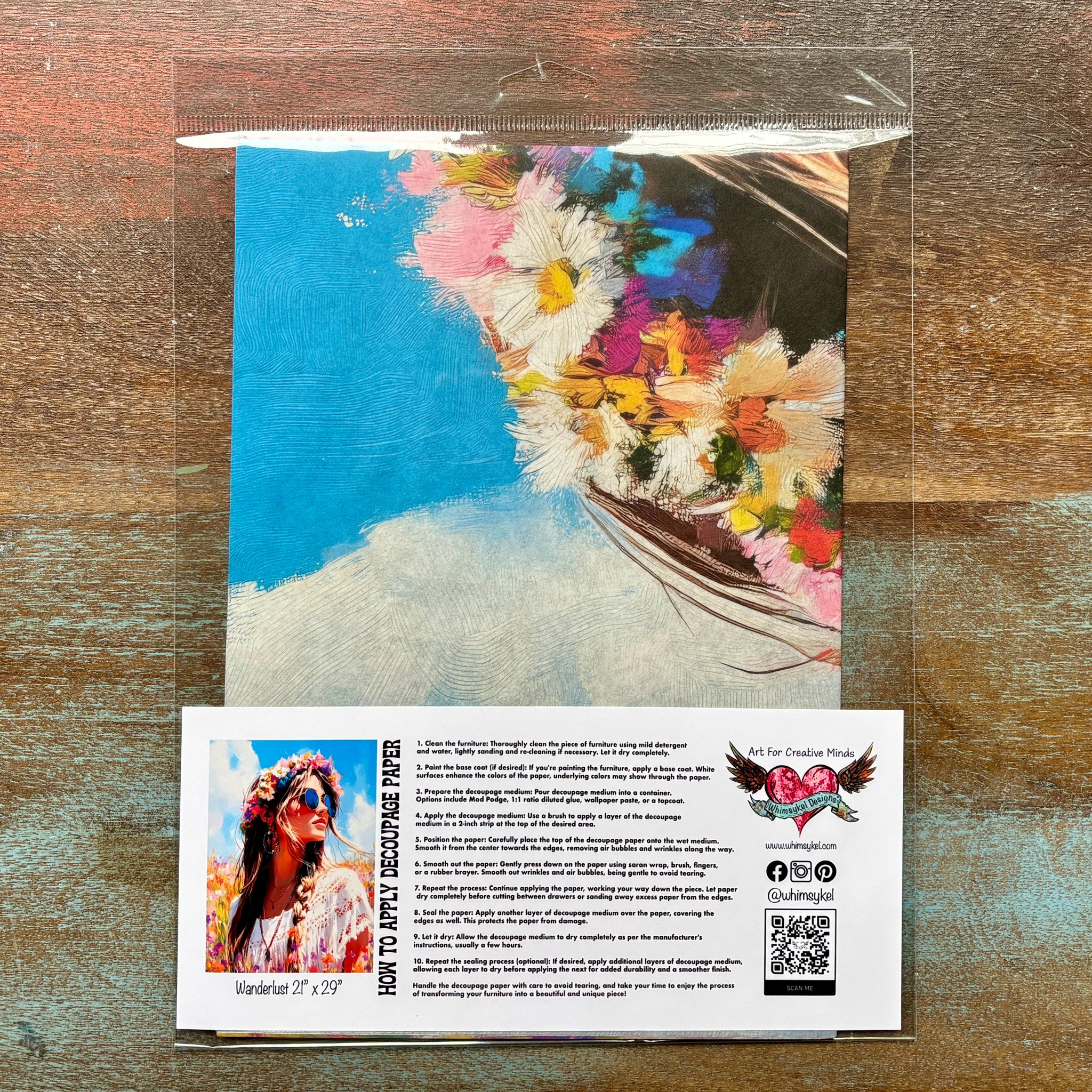 Whimsykel - Wanderlust Decoupage Paper (21x29 Size) - Image 5